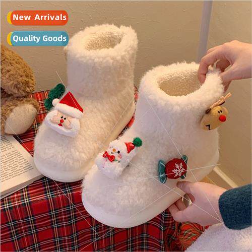 Christmas atmosphere sense fashion lamb wool warm snow boots