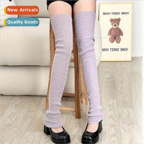Autumn winter wool knee-high socks boot covers thickened war