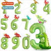Large Digal Aluminum Balloon Green Film Tyrannosauru Fru