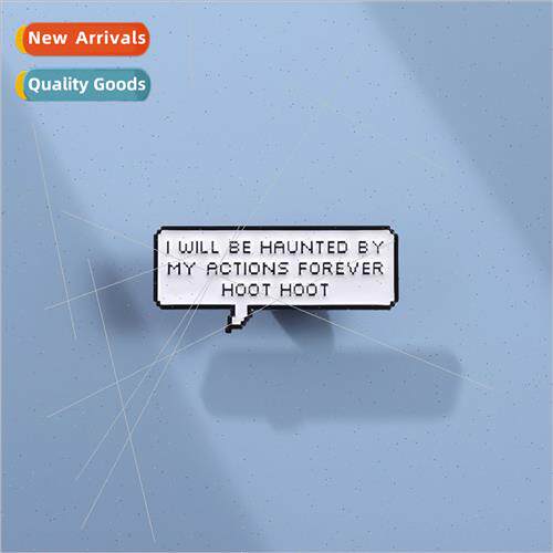 New simple chat box modelling metal badge original English l