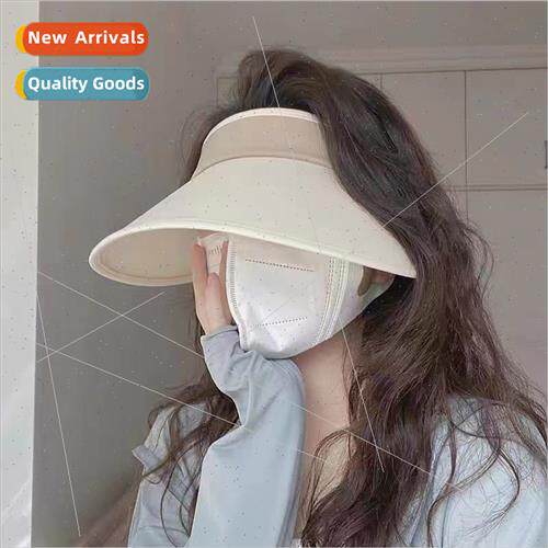 Large brim uv hollow top sun hat female summer ultraviolet s