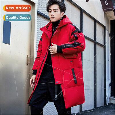 Down jacket men 2022 popular workwear medium-length men wint