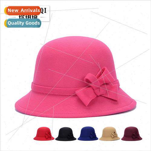New fall winter fashion warm bowler hat set cold imation woo