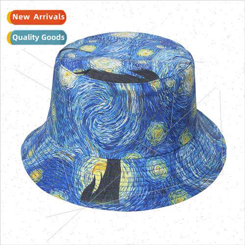New INS tide wh Van Gogh starry sky oil painting double-side