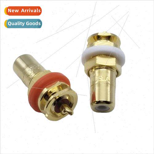 High-grade CMC copper RCA socket Gold-plated CMC Lotus Plug-