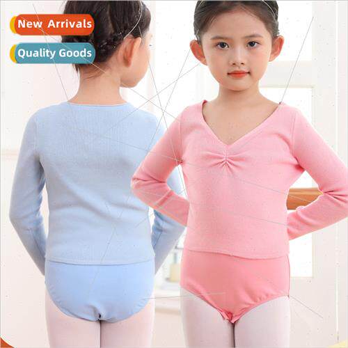 Childrens dance sweater girls fall and winter warm knted ple