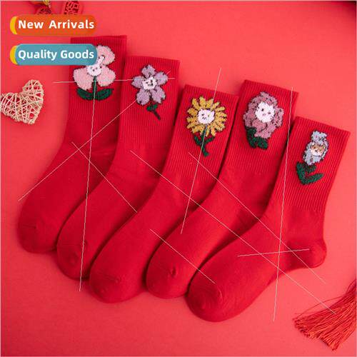2024 Year of the Dragon Red Socks Womens Socks nar New Year