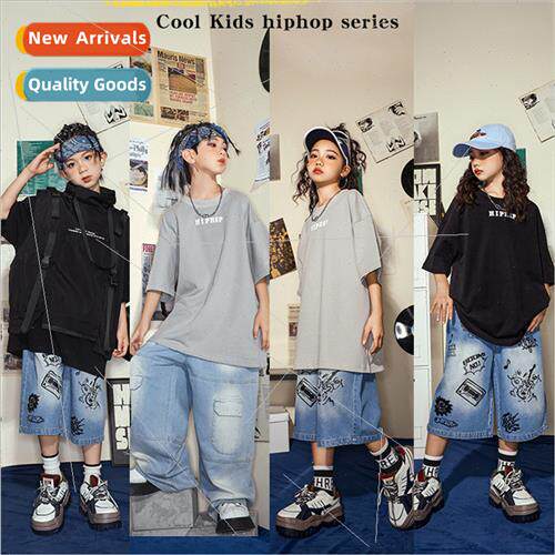 Set dance children tide clothing hip-hop hiphop short-sleeve