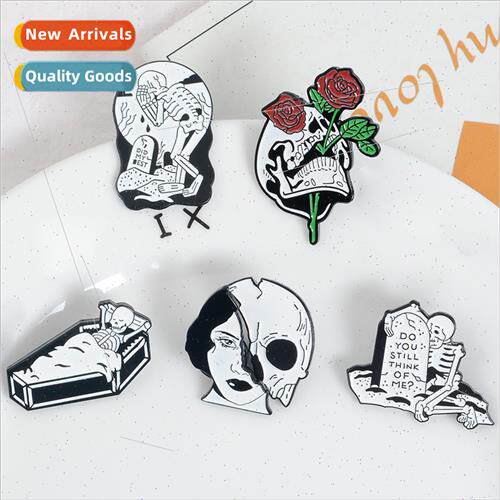 Europe Uned States creative retro punk skull tombstone skele