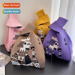 undershirt knted bag 2023 fashion cartoon female handhel new