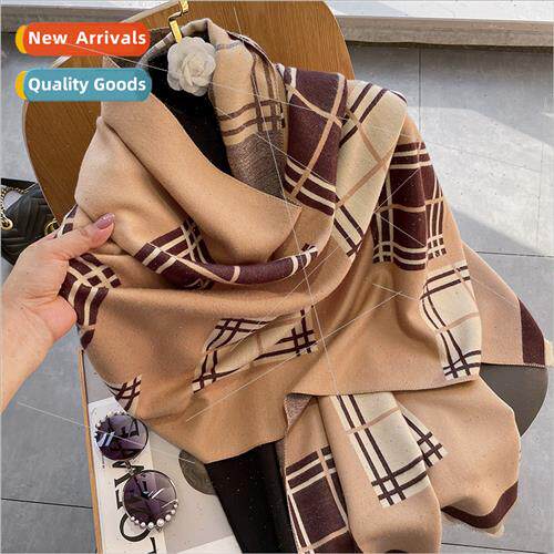 2023 new women fall winter scarves Korea  hundred wh dual-us