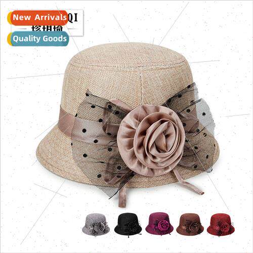 spring summer new linen sunshade hat ladies sunscreen prince
