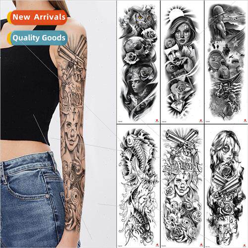 Waterproenvironmental protection flower arm tattoo sticker f