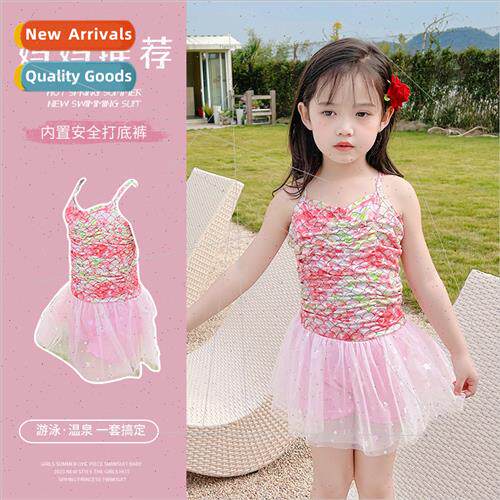 Mermaid swimsu girls one-piece princess one-piece dress cute