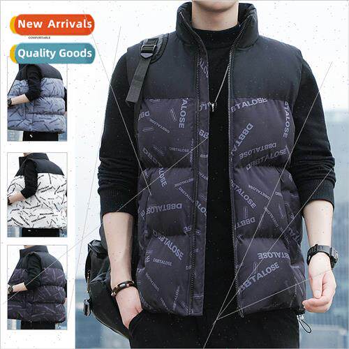 Vest men 2023 winter men new seamless cotton jacket thickene