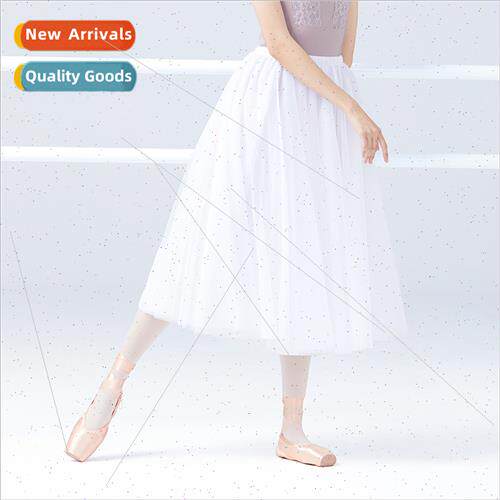 Adult Ballet Skirt Halter Saree Teacher Mesh Dance Skirt Whe