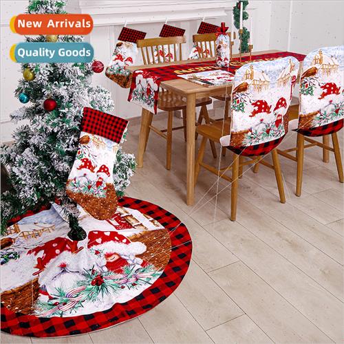 Christmas red black plaid Christmas e skirt Christmas apron