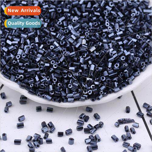 2*3mm rob black tube rice beads diy weaving bracelet necklac