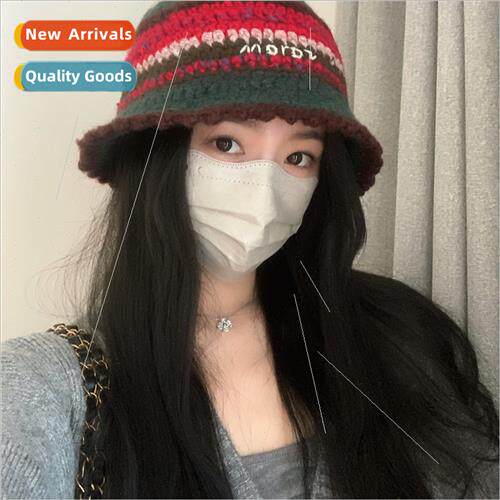 Dopamine Japan retro handmade wool cap children colorful war