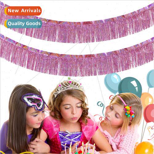 2023 new laser rain pull birthday party decoration wedding b