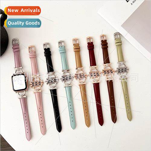 适用Apple diamonds bow sheepskin leather strap apple watch8/