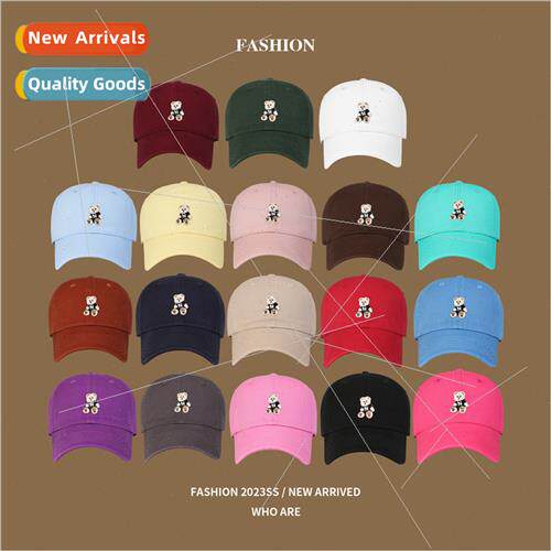 Hat Korea  nd college wind cute bear soft top baseball cap f