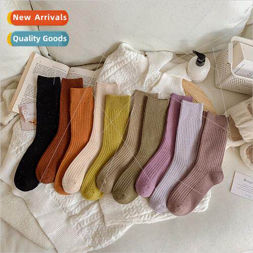 Wool socks women winter thickened warm stacked socks mid-cal