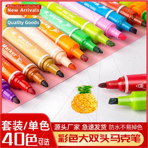 Marker oil-based marker set large double-ended markers thick