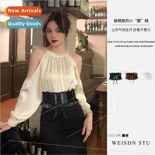 Korea  belt belt elastic elastic blace hollow design sense e
