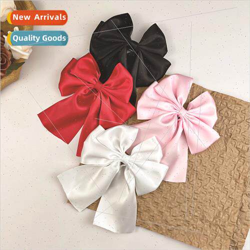Satin bow hair clips female Korea temperament personaly vers
