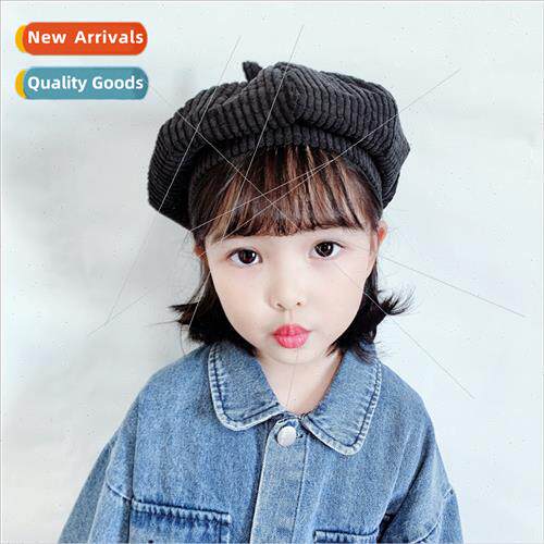 Ins wind fall winter new simple corn grid beret Korean  casu