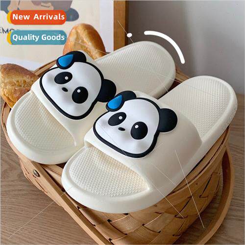 tide cute cartoon panda stepping on sh feeling cool slippers