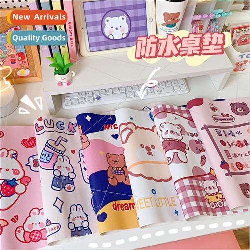 Cartoon soft cute bear rabb table mat student dormory mouse