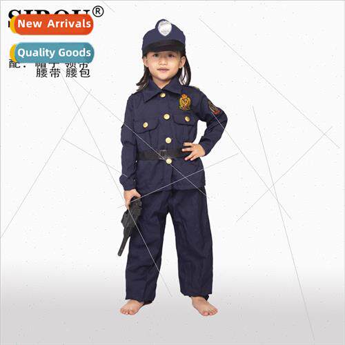 Mardi Gras Federal Police Female Children Costume Set cospal