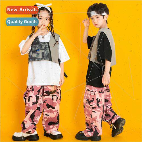 Childrens permance clothing hip-hop girls jazz dance tide mo