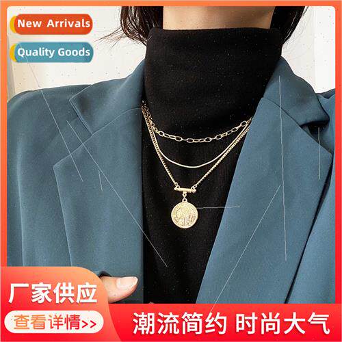 Women Sweater Sweater Collarbone Chain Matching Jewelry Mult