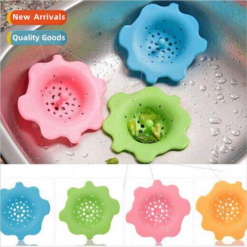 Creative Petal Shaped Kchen nk licone Strainer Anti Clogging