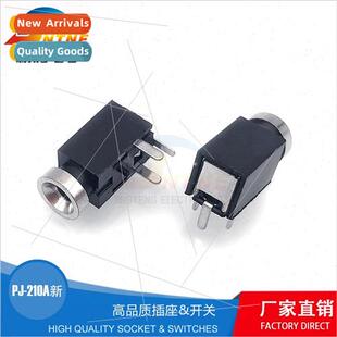 2.5 headphone socket PJ-210A three-pronged horizontal 2.5mm