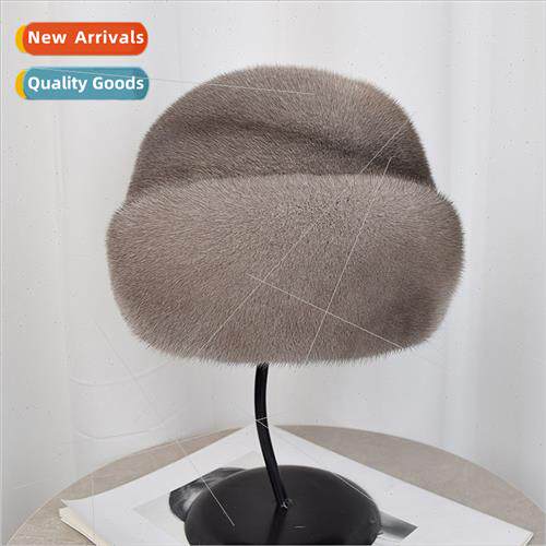 Whole skin mink fur hat ladies winter middle-aged fur hat mi