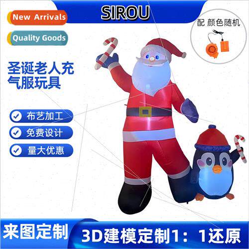 Christmas Santa Claus and Penguin Inflatable Costume Stage P