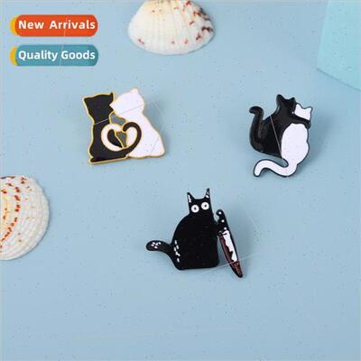 New creative hugging meow meow Halloween wh a knife cute ner