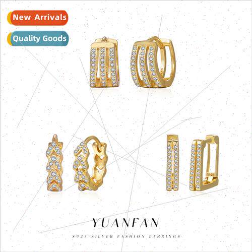 925 silver zirconia earrings female hundreds niche ins earri