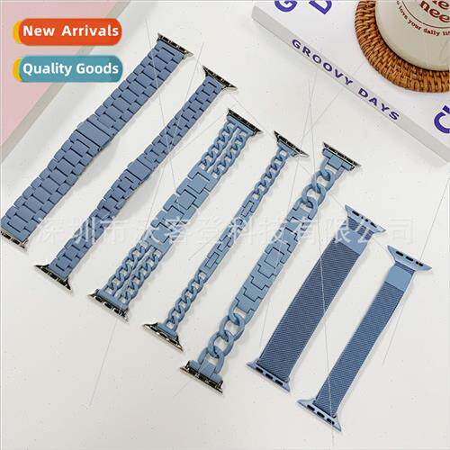 适用apple lake blue series metal watch bapple watch8/SE/7/6/