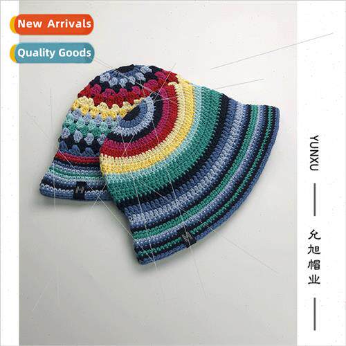 YuXu/retro hollow niche crochet handmade color collision pla