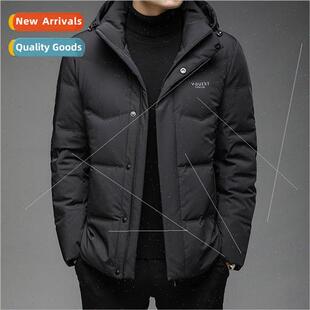 jacket removable cap Warm whe down 2023 duck thickened
