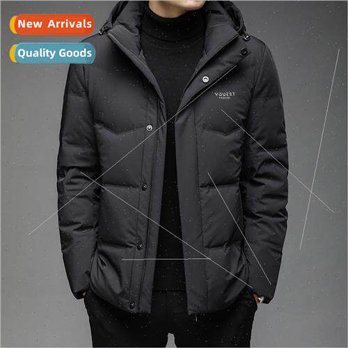 Warm thickened down jacket removable cap 2023 whe duck down