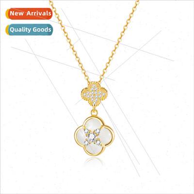Korea fashion simple wind lucky grass collarbone chain stain