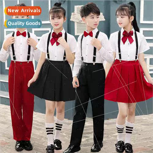 New childrens permance dress dress chorus men and women back