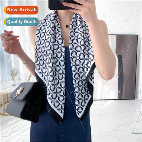 Circular retro 90cm twill square imation silk large square s