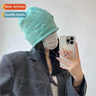 knted stacked winter loose fall large female Japanese cap